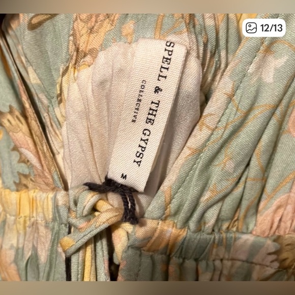 Spell Women's Bohemian Floral Jacket - Mint and Pastel Yellow - Picture 2 of 11